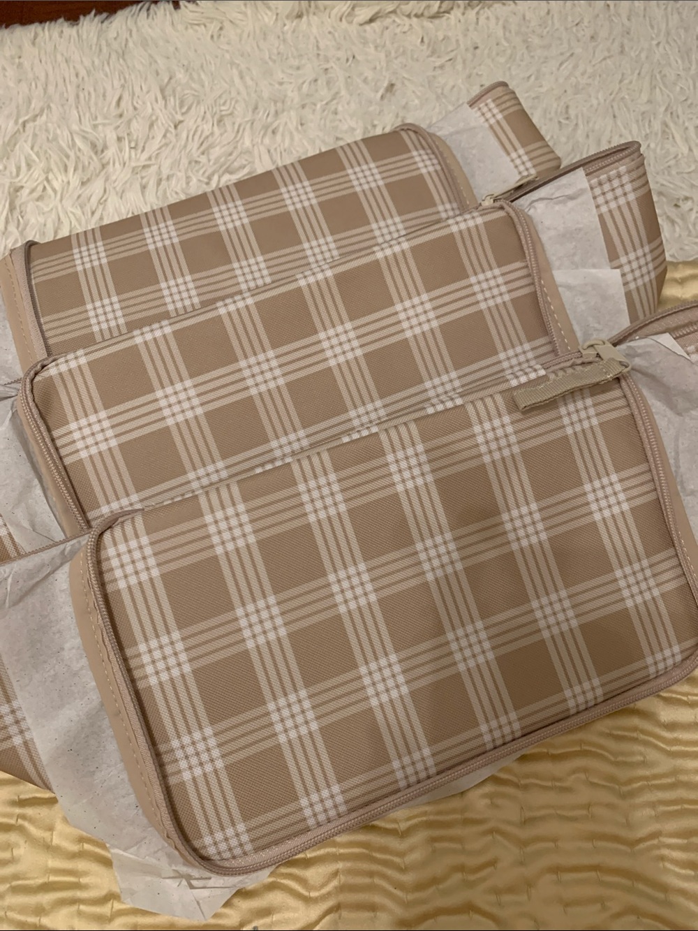 Aloha Friday Plaid Lunch cooler -Beige - Picture 3 of 4